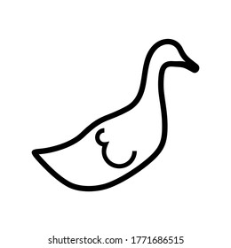 duck icon or logo isolated sign symbol vector illustration - high quality black style vector icons
