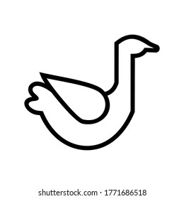 duck icon or logo isolated sign symbol vector illustration - high quality black style vector icons
