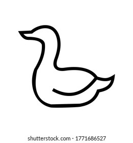 duck icon or logo isolated sign symbol vector illustration - high quality black style vector icons
