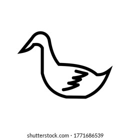 duck icon or logo isolated sign symbol vector illustration - high quality black style vector icons
