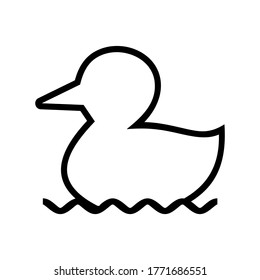 duck icon or logo isolated sign symbol vector illustration - high quality black style vector icons
