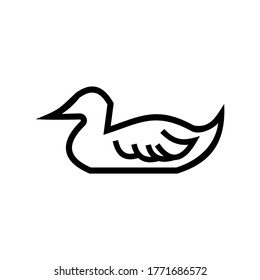 duck icon or logo isolated sign symbol vector illustration - high quality black style vector icons

