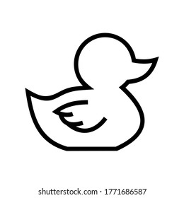 duck icon or logo isolated sign symbol vector illustration - high quality black style vector icons
