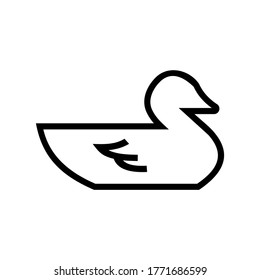 duck icon or logo isolated sign symbol vector illustration - high quality black style vector icons
