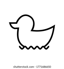 duck icon or logo isolated sign symbol vector illustration - high quality black style vector icons
