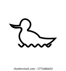 duck icon or logo isolated sign symbol vector illustration - high quality black style vector icons
