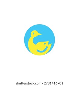 Icono de pato logo simple diseño de negocios