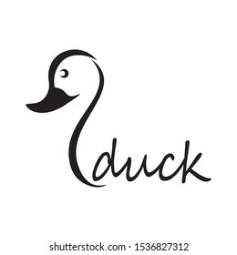 duck icon logo vector design