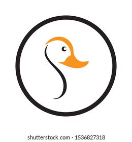 duck icon logo vector design