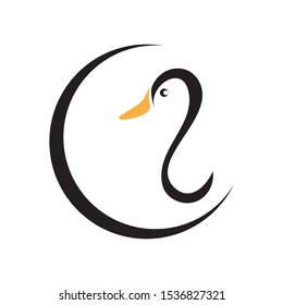duck icon logo vector design