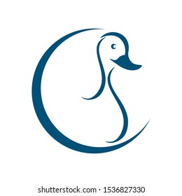 duck icon logo vector design