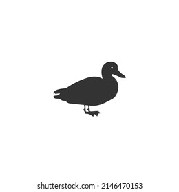 Duck icon logo vector illustration design  flat sign template