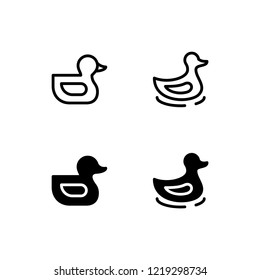 Duck Icon Logo Vector Symbol