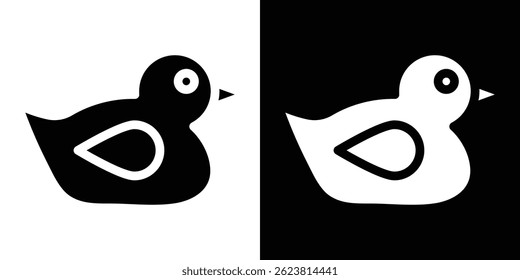 Duck icon for logo web mobile app UI design.