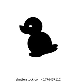 duck icon on white background 
