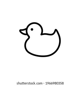 Duck icon on white background. Stock vector