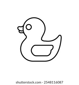 Duck icon Outline set in black and white color