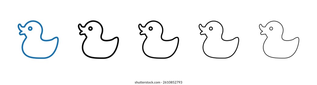 Duck icon Outline vector logo for web ui