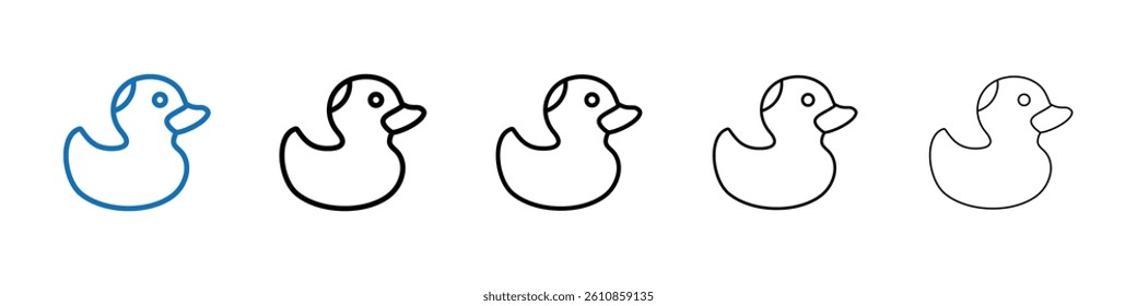 Duck icon Outline vector logo for web ui