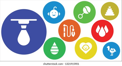 duck icon set. 9 filled duck icons.  Collection Of - Drop, Baby boy, Rattle, Baby, Toy, Ostrich