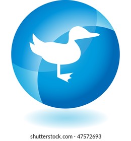 Duck icon set isolated on a white background.