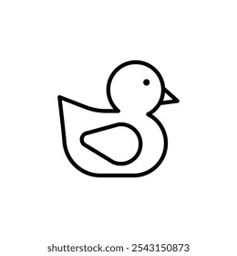 Duck icon set. outlined and solid filled versions.