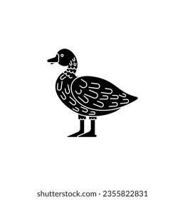 Duck icon sign isolated. Drake Vector illustration