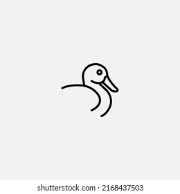 Duck icon sign vector,Symbol, logo illustration for web and mobile