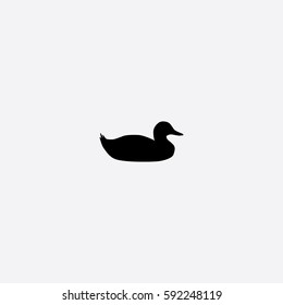 Duck icon silhouette vector illustration