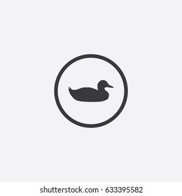 Duck icon silhouette vector illustration


