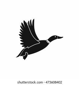 Duck icon in simple style isolated on white background. Waterfowl symbol