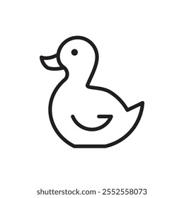 Icono de pato Simple contorno delgado