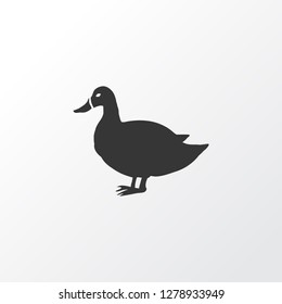 Duck icon symbol. Premium quality isolated mallard element in trendy style.