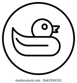 Duck icon Thin line vector design