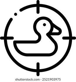 duck icon. Thin Linear Style Design Isolated On White Background