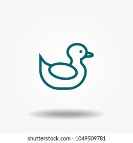Duck icon vector.