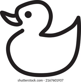 Duck icon vector art illustration on white background..eps
