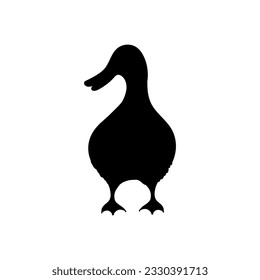 Duck icon vector. Bird illustration sign. Hunting symbol. Goose logo.