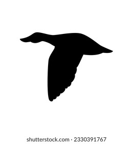 Duck icon vector. Bird illustration sign. Hunting symbol. Goose logo.