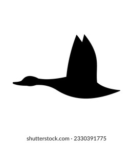 Duck icon vector. Bird illustration sign. Hunting symbol. Goose logo.