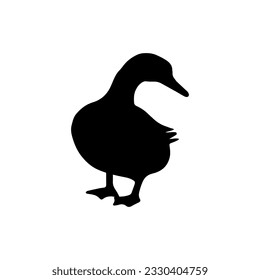 Duck icon vector. Bird illustration sign. Hunting symbol. Goose logo.