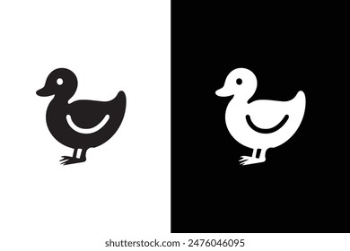 Duck icon vector, filled flat sign, solid pictogram isolated on white background