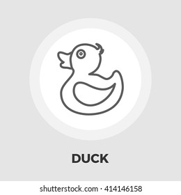 Duck icon vector. Flat icon isolated on the white background. Editable EPS file. Vector illustration.
