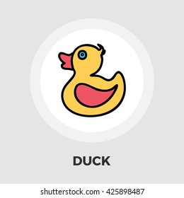 Duck icon vector. Flat icon isolated on the white background. Editable EPS file. Vector illustration.