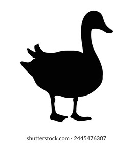 Enten-Ikone Vektorgrafik. Jagdzeichen. Gänse-Logo. Vektorillustration.