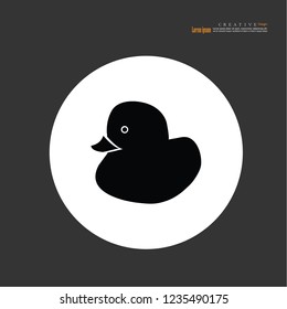 Duck  icon. Vector illustration.
