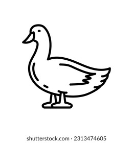 Duck icon in vector. Illustration