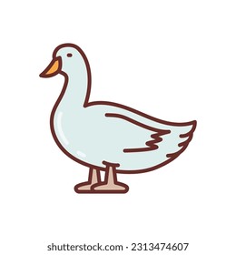 Duck icon in vector. Illustration