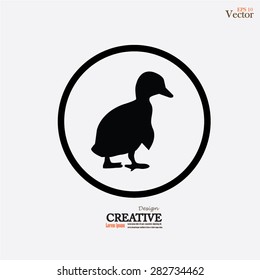 Duck  icon. Vector illustration.