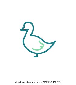 duck icon vector illustration logo template for many purpose. Isolated on white background.